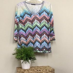 David Cline 3/4 sleeve top